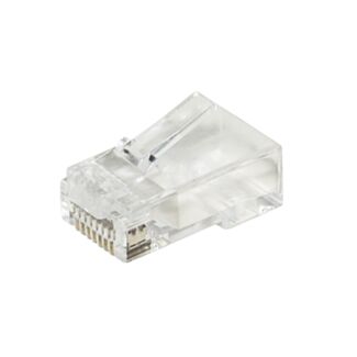 Link LKPL86F pack of 100 connectors 8 pin CAT 6 UTP unshielded RJ45 with holes for ease insertion cables for cable flexible