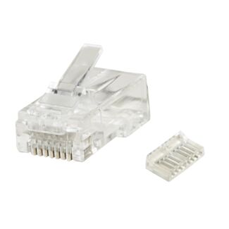 Link LKPL86I pack of 100 connectors 8 pin CAT 6 UTP unshielded RJ45 with insert for cable flexible