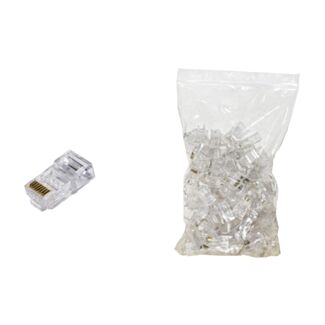 Link LKPL86U pack of 100 connectors 8 pin CAT 6 UTP unshielded RJ45 for cable flexible