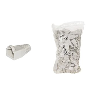 Link LKPL8GR pack of 100 connector boots 6 mm for plug RJ45 8 pin cable CAT 5E- 6 grey