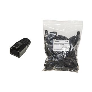 Link LKPL8N8 pack of 100 connector boots 8 mm for plug RJ45 8 pin cable CAT 5E-6-7 black
