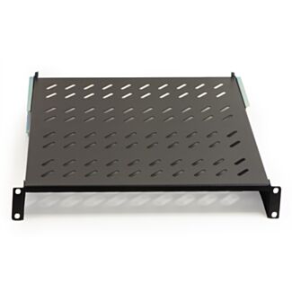 Link LKRIP450LN shelf for cabinet 19" 1U depth 450 mm. (universal) 4 mounts (front+rear), black