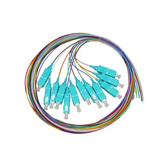 Link LKSC12PT3 set 12 cables pigtails fibre optic coloured connectors SC OM3 simplex 2 m