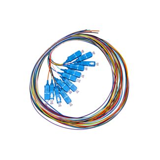 Link LKSC12PTS set 12 cables pigtails fibre optic coloured connectors SC single-mode simplex 2 m