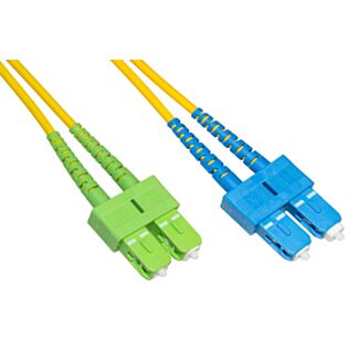 Link LKSCASCU902 fibre optic patch cable SC/APC-SC/UPC, single-mode, duplex, 2 m