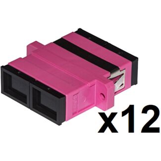 Link LKSCD412 pack of 12 fibre optic adapters SC/SC multimode duplex OM4