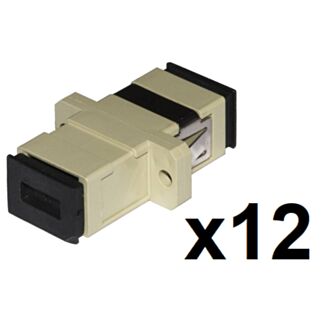 Link LKSCS212 pack of 12 fibre optic adapters SC/SC multimode simplex OM2 UPC