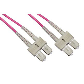 Link LKSCSC45005 fibre optic patch cable SC-SC, multimode, duplex, OM4, 50/125, 0.5 m