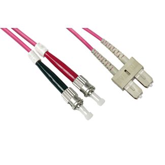 Link LKSCST4502 fibre optic patch cable SC-ST, multimode, duplex, OM4, 50/125, 2 m