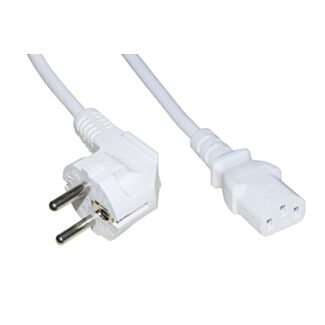 Link LKSK18B power cable 1.80 m Schuko plug 90° 250 V - outlet IEC VDE white