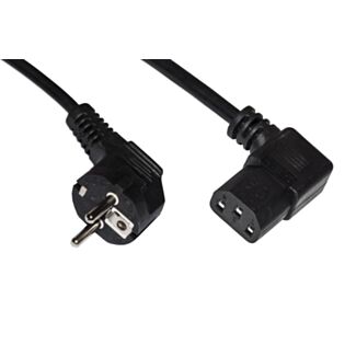 Link LKSK18N power cable Schuko plug 16 90° - outlet IEC C13 90° 1.80 m