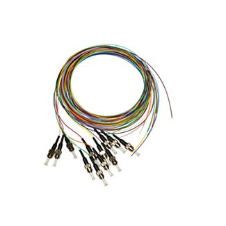 Link LKST12PT3 set 12 cables pigtails fibre optic coloured connectors ST OM3 simplex 2 m