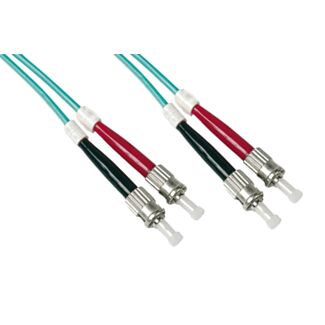 Link LKSTST3503 fibre optic patch cable ST-ST, multimode, duplex, OM3, 50/125, 3 m