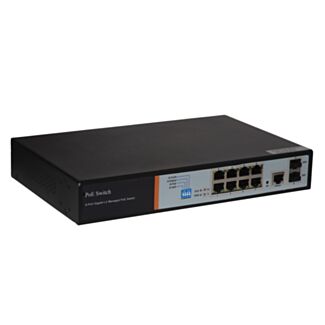 Link LKSW8L2 switch of network 8 ports gigabit POE 150 W 2 ports SFP and UNA door console RJ45 layer 2