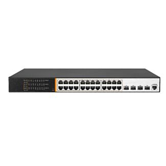 Link LKSWPOE241L3 switch of network 24 ports POE 400 W 4 ports SFP 10 gigabit and UNA door console layer 3