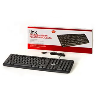 Link LKTAST02R keyboard Italian USB 108 keys in eco-plastic, black