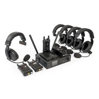 Ikan International LIVECOM1000 Wireless Intercom System 1000ft (1 Base Station 4 Beltpacks)