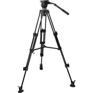 Ikan International EK50AAM 2 Stage Aluminum Video Tripod Kit w/ 65mm Bowl & 13.2 lbs Payload (E-Image)