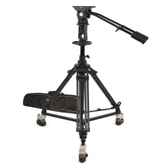 Ikan International EI-GH20-KIT GH20 Fluid Head w/ AT7903 Tripod Pedestal w/ EI-7004B Dolly