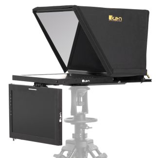 Ikan International PT4900-PTZ-TM Professional 19" High-Bright PTZ-Compatible Teleprompter w/ Widescreen Tally Talent Monitor