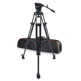 Ikan International EI-7080-AA 2-Stage Aluminum 100mm Fluid Head Tripod Kit, 26.4 lbs Payload, w/ Adjustable Counterbalance (E-IMAGE)