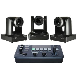 Ikan International OTTICA30-3PTZ-1C-V2 OTTICA Bundle w/ 3 NDI|HX 30x PTZ Cameras, 1 IP Controller