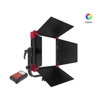 Rayzr MC120 Multi Color RGBWW Soft LED Panel light + NVM-95 95Wh V-Mount Battery