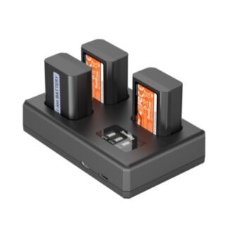 SmallRig kit tre batterie e caricabatterie triplo per Sony NP-FW50