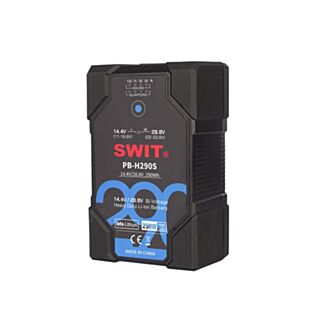 Swit PB-H290S – batteria V-Mount smart 290 Wh doppia tensione 28/14 V, 200 W