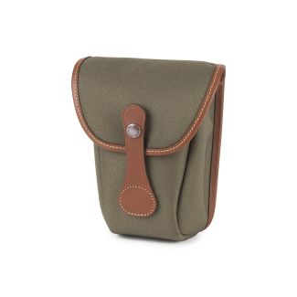 Billingham Pocket AVEA08 FibreNyte Sage Green/Light Brown Leather Edges + Brass Trim