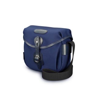 Billingham Hadley Digital Bag Navy Canvas/Navy Leather Trim and Chocolate Interior Limited Edition
