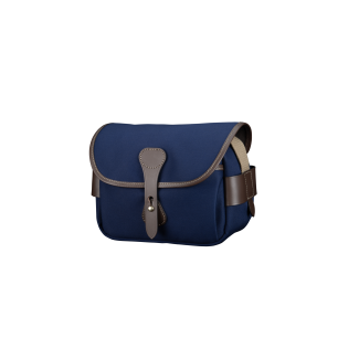 Billingham Borsa S2 Tela Navy/Bordi Cuoio cioccolato