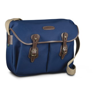 Billingham Hadley Large Bag Navy Canvas/Chocolate Leather Trim