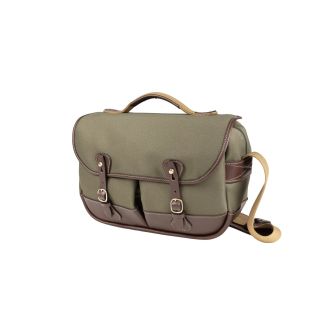 Billingham Borsa Mini Eventer FibreNyte Verde Salvia/Bordi Cuoio cioccolato