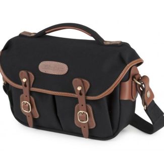 Billingham Hadley Small Pro Bag Black Canvas/Tan Leather Trim + Brass Hardware