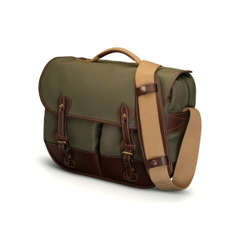 Billingham Borsa Eventer MKII FibreNyte Verde Salvia/Bordi Cuoio cioccolato