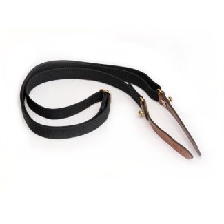 Billingham Stowaway Shoulder Bag Strap Black Canvas/Tan Leather Trim