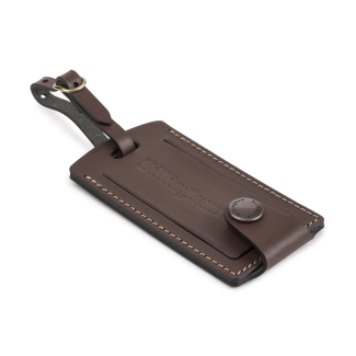 Billingham Chocolate Brass Luggage Tag