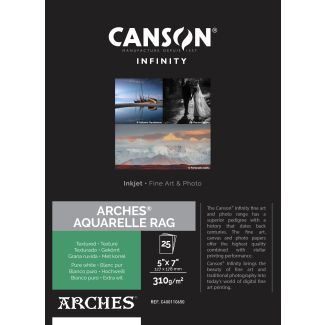 Canson Infinity Arches Aquarelle Rag gr310 12.7x17.8cm x25