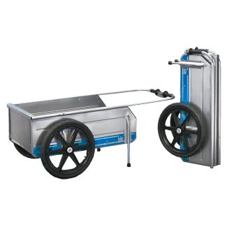 Foldit Carretto pieghevole per location - colore blu _x0096_ gomme piene