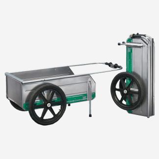 Foldit Carretto pieghevole per location - colore verde _x0096_ gomme piene