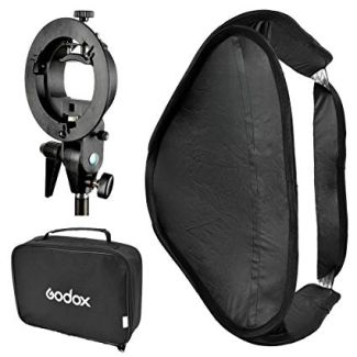 Godox Adattatore baionetta S-type con softbox 50x50cm e borsa