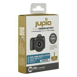 Jupio Batteria *ULTRA C* Panasonic DMW-BLK22  (USB-C input) 2400mAh