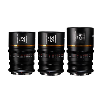 Laowa Venus Optics S35 NanoMorph 3-Lens Prime Kit (27mm, 35mm, 50mm) (Amber) for Sony E