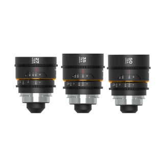 Laowa Venus Optics S35 NanoMorph 3-Lens Prime Kit (27mm, 35mm, 50mm) (Amber) for PL & EF Mounts
