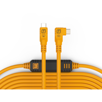 Tether Tools Pro cavo da USB-C a USB-C 9.4m angolare destro - arancione