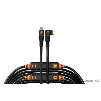 Tether Tools TetherPro Optima cavo 10G USB-C  angolare destro 9.4m  nero non riflettente