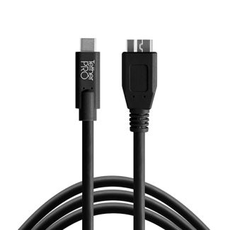 Tether Tools TetherPro USB-C to 3.0 Micro-B cable 4.6m black