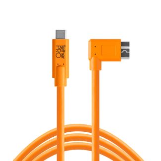 Tether Tools TetherPro USB-C to 3.0 Micro-B Cable Right Angle 4.6m Orange