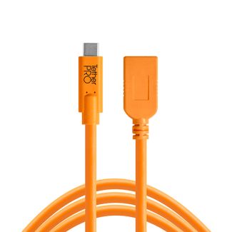 Tether Tools TetherPro USB-C to USB Female Adapter Cable 4.6m Orange